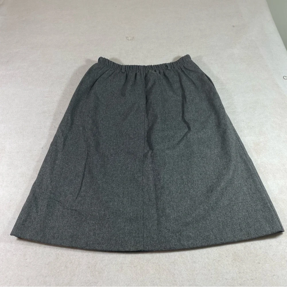 The Tog Shop Wool Skirt Full Elastic Waist Lined Sz 16 Gray A line Skirt…
